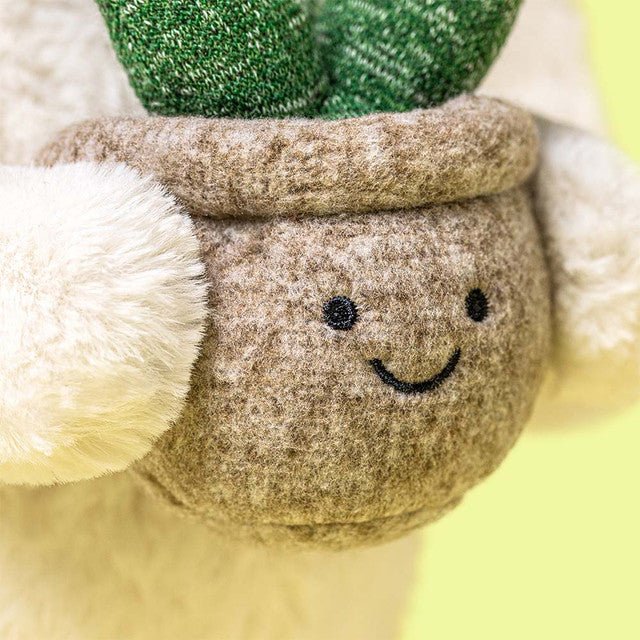Jellycat Cream Bunny with Plant - Princess and the Pea Boutique