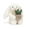 Jellycat Cream Bunny with Plant - Princess and the Pea Boutique