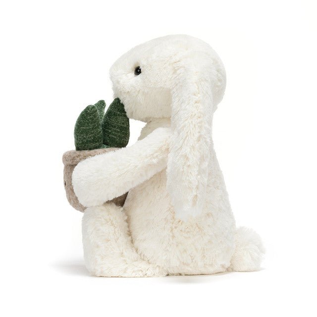 Jellycat Cream Bunny with Plant - Princess and the Pea Boutique