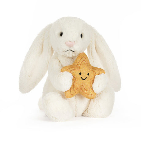 Jellycat Cream Bunny with Star - Princess and the Pea Boutique