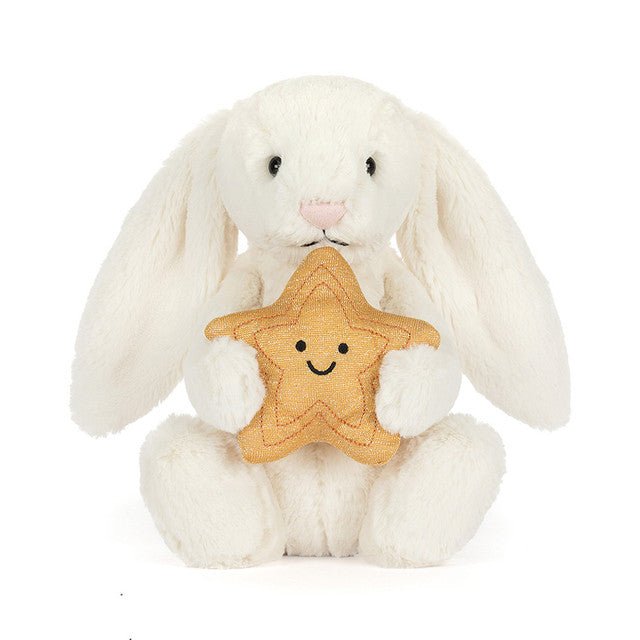 Jellycat Cream Bunny with Star - Princess and the Pea Boutique