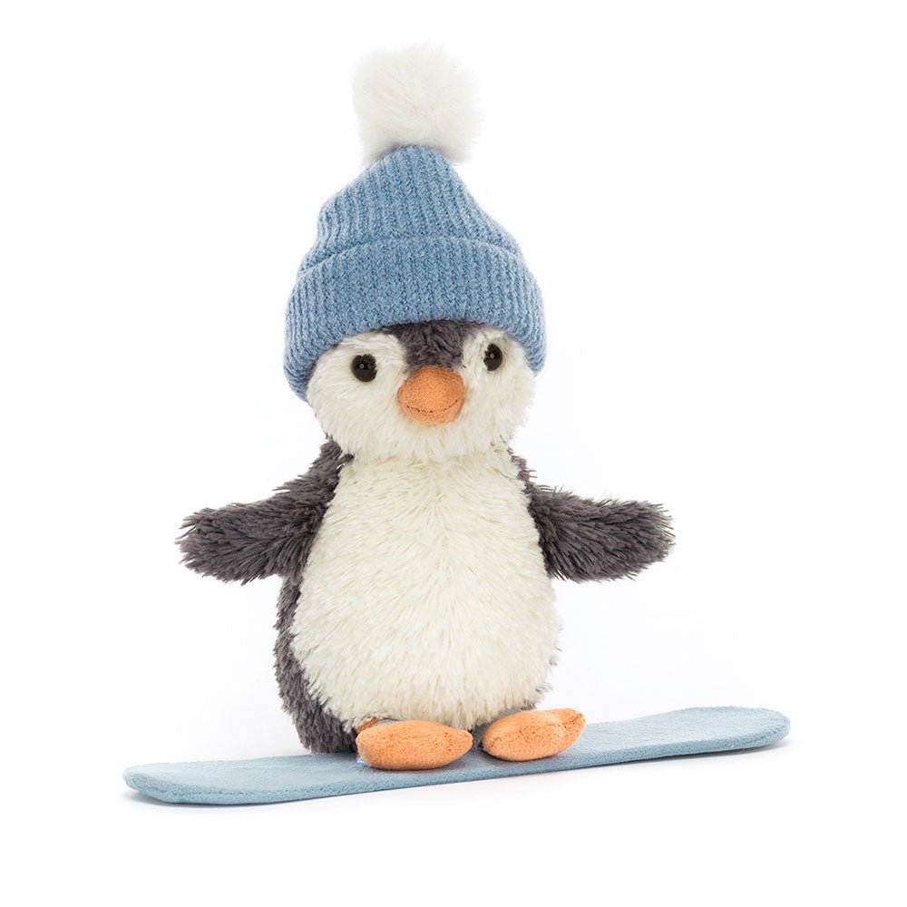 Jellycat Peanut Penguin Snowboarding Small - Princess and the Pea Boutique