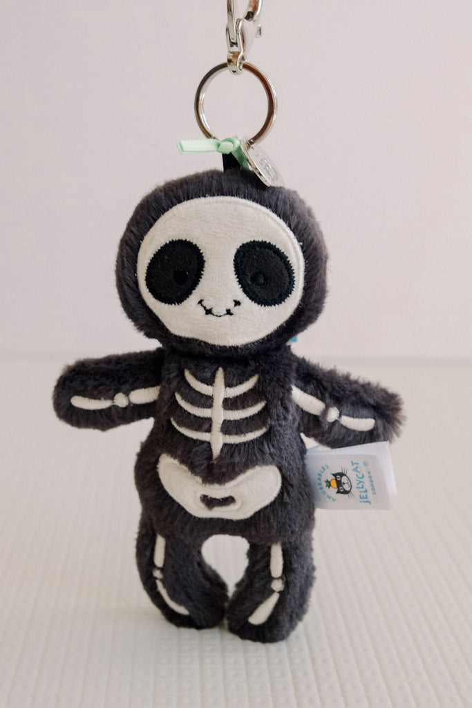 Jellycat Skeleton Bob Bag Charm - Princess and the Pea Boutique