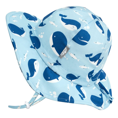 Kids Cotton Floppy Hats - Blue Whale - Princess and the Pea Boutique