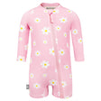 Kids One Piece UV Sun Suit - Pink Daisy - Princess and the Pea Boutique