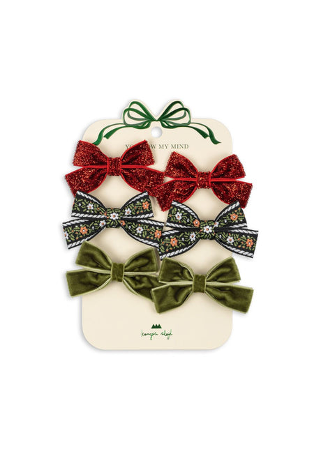 Konges Slojd 6 Pack Micki Bow Hair Clips - Princess and the Pea Boutique