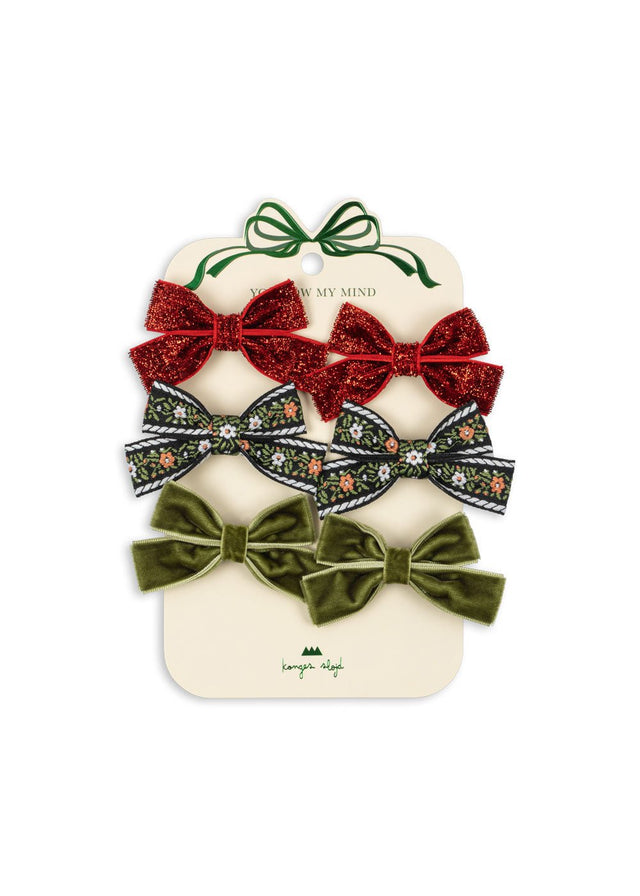 Konges Slojd 6 Pack Micki Bow Hair Clips - Princess and the Pea Boutique