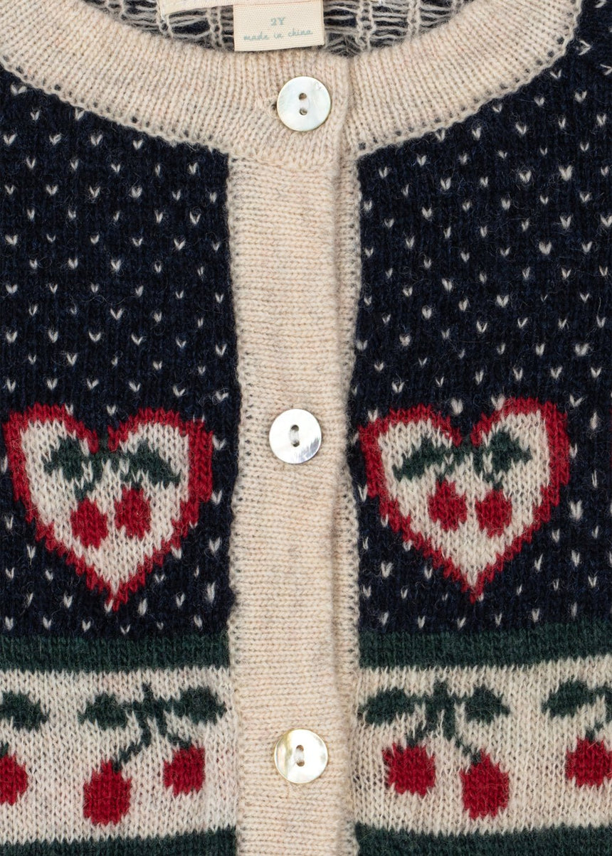 Konges Slojd Belou Cardigan - Cherry - Princess and the Pea Boutique