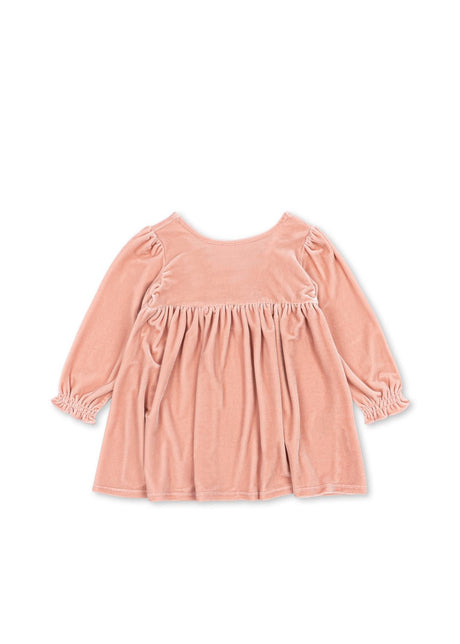 Konges Slojd Gia Bow Dress Grs - Mellow Rose - Princess and the Pea Boutique