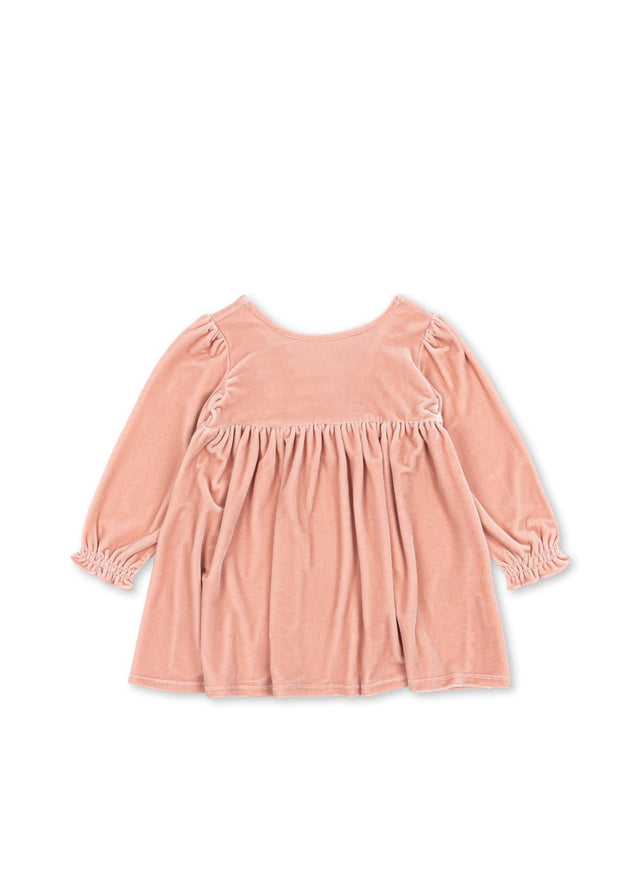 Konges Slojd Gia Bow Dress Grs - Mellow Rose - Princess and the Pea Boutique
