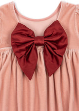 Konges Slojd Gia Bow Dress Grs - Mellow Rose - Princess and the Pea Boutique