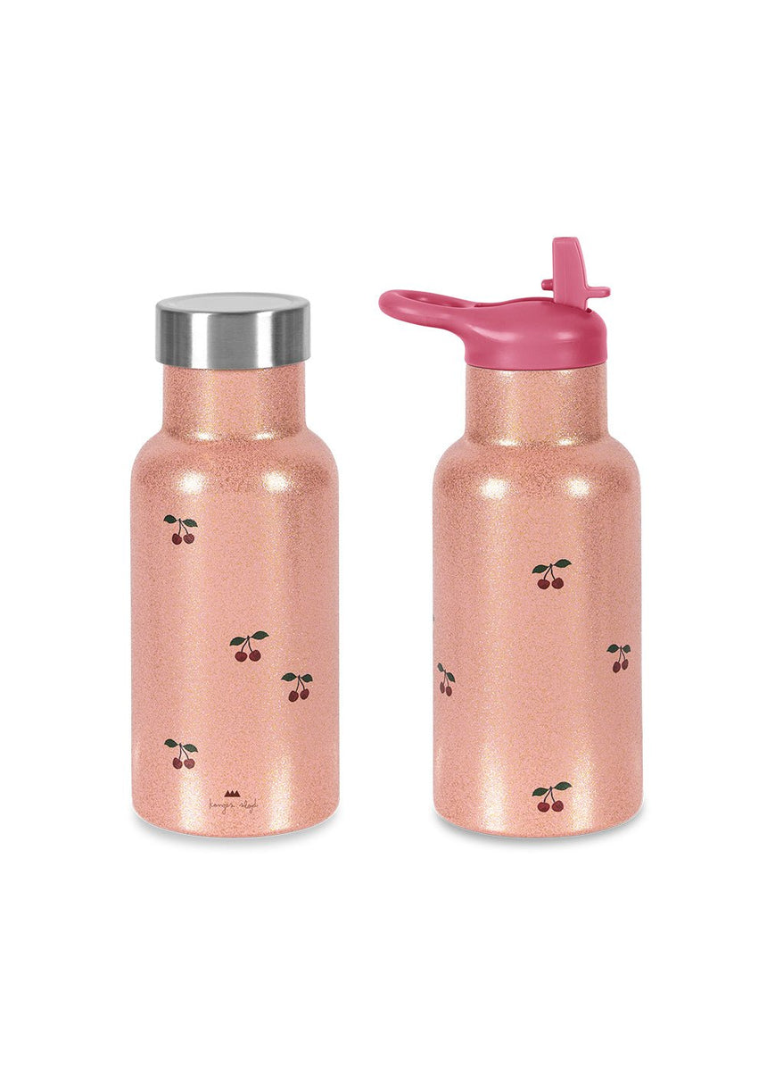 Konges Slojd Glitter Thermo Bottle - Cherry Glitter - Princess and the Pea Boutique