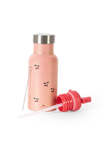 Konges Slojd Glitter Thermo Bottle - Cherry Glitter - Princess and the Pea Boutique