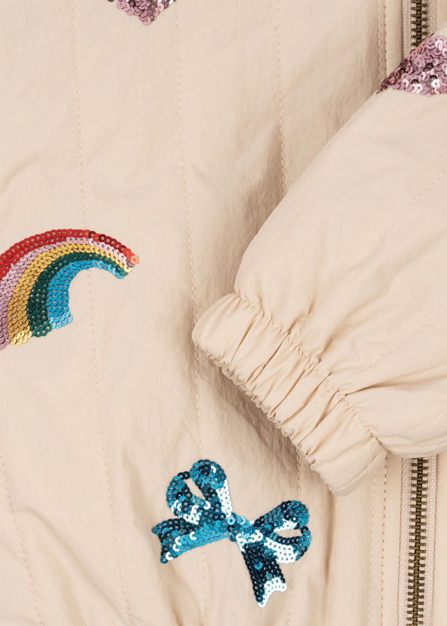 Konges Slojd Juno Sequin Bomber Jacket - Smoke Gray - Princess and the Pea Boutique