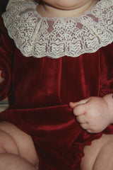 Konges Slojd Venola Romper - Red Dahlia - Princess and the Pea Boutique