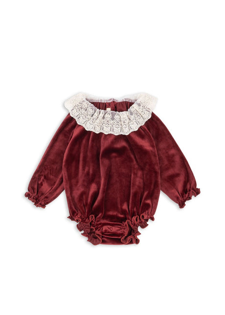 Konges Slojd Venola Romper - Red Dahlia - Princess and the Pea Boutique