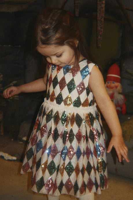 Konges Slojd Yvonne Harlekin Dress -Harlekin Sequin - Princess and the Pea Boutique
