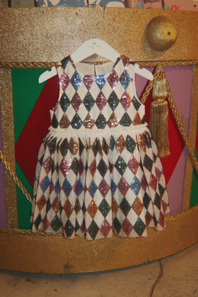 Konges Slojd Yvonne Harlekin Dress -Harlekin Sequin - Princess and the Pea Boutique