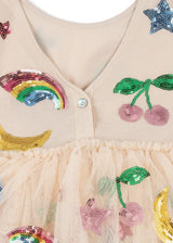 Konges Slojd Yvonne Puff Dress - Rainbow Twinkle - Princess and the Pea Boutique