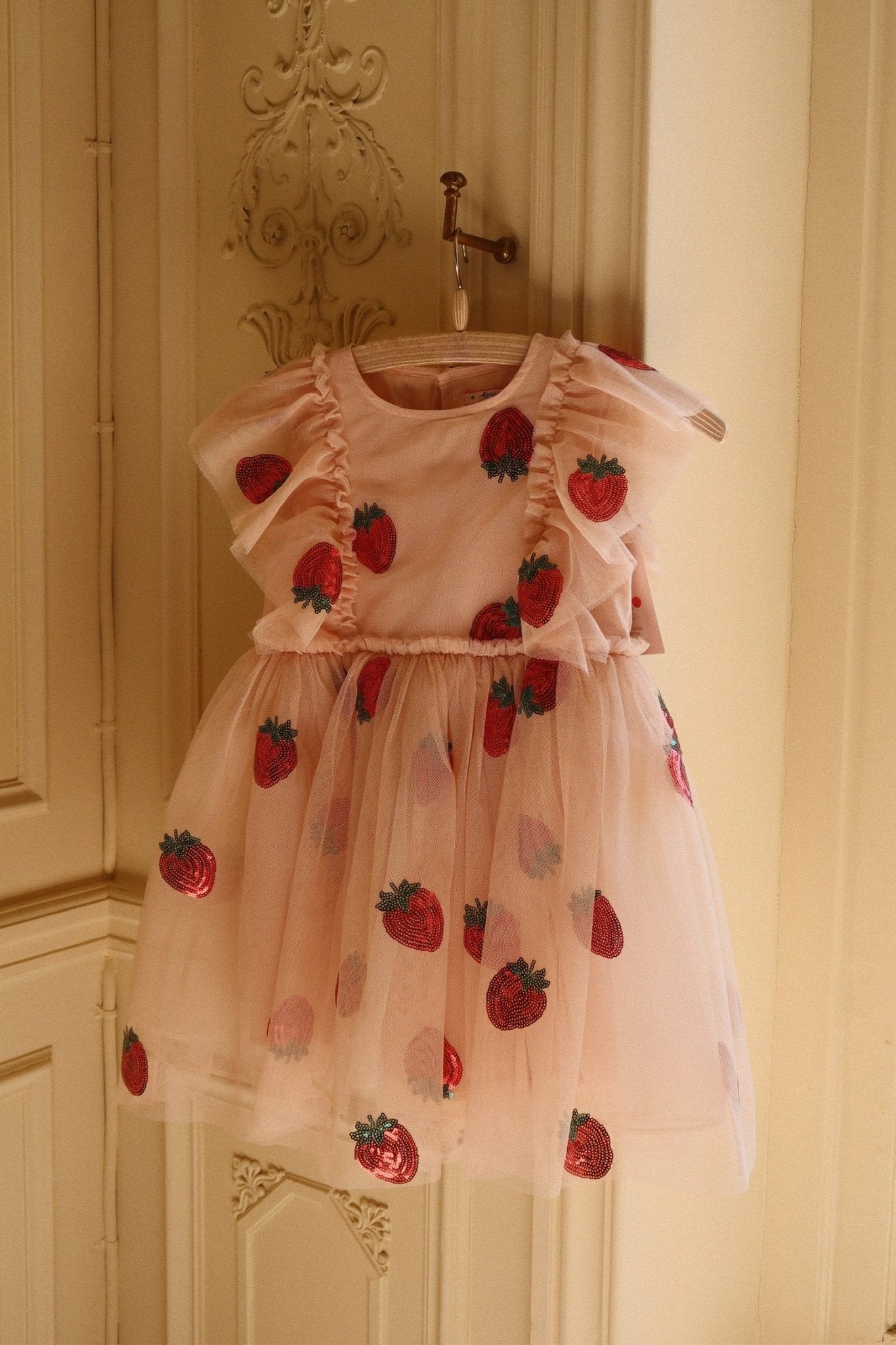 Konges Slojd Yvoone Frill Dress - Strawberry - Princess and the Pea Boutique