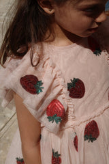 Konges Slojd Yvoone Frill Dress - Strawberry - Princess and the Pea Boutique