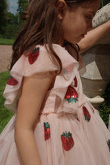 Konges Slojd Yvoone Frill Dress - Strawberry - Princess and the Pea Boutique