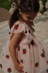 Konges Slojd Yvoone Frill Dress - Strawberry - Princess and the Pea Boutique