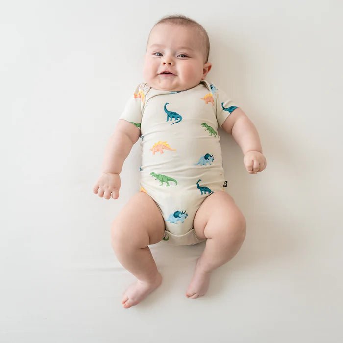 Kyte Baby Bodysuit in Ecru Roar - Princess and the Pea Boutique