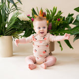 Kyte Baby Bodysuit in Peach - Princess and the Pea Boutique