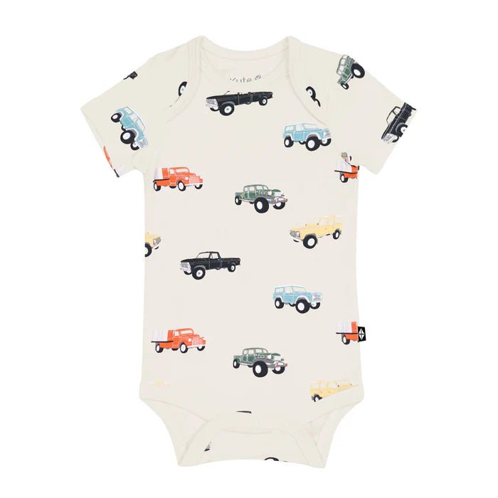 Kyte Baby Bodysuit in Vintage Truck - Princess and the Pea Boutique