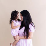 Kyte Baby Bubble Romper in Gingham Thistle - Princess and the Pea Boutique