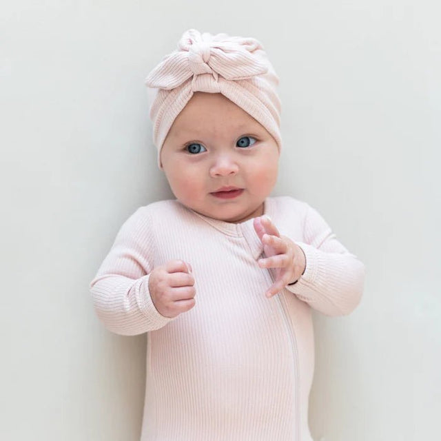 Kyte Baby Ribbed Headwrap in Blush - Princess and the Pea Boutique