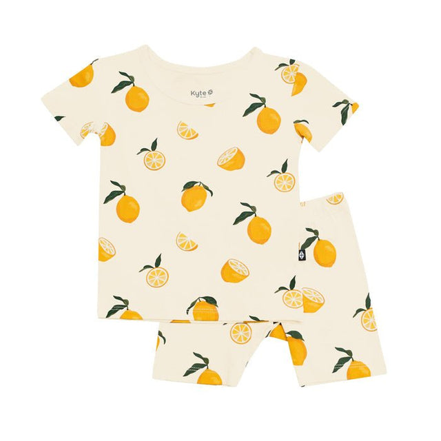 Kyte Baby Short Sleeve Pajamas in Lemon - Princess and the Pea Boutique