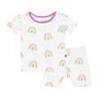 Kyte Baby Short Sleeve Pajamas in Poi Rainbow - Princess and the Pea Boutique