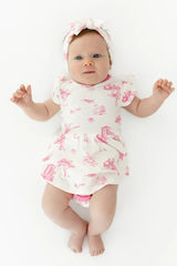 Kyte Baby Twirl Bodysuit Dress in Toile Ballet - Princess and the Pea Boutique
