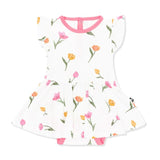 Kyte Baby Twirl Bodysuit Dress in Tulip - Princess and the Pea Boutique