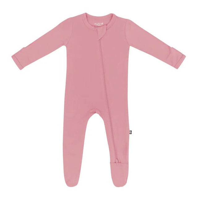 Kyte Baby Zippered Footie in Apple Blossom - Princess and the Pea Boutique