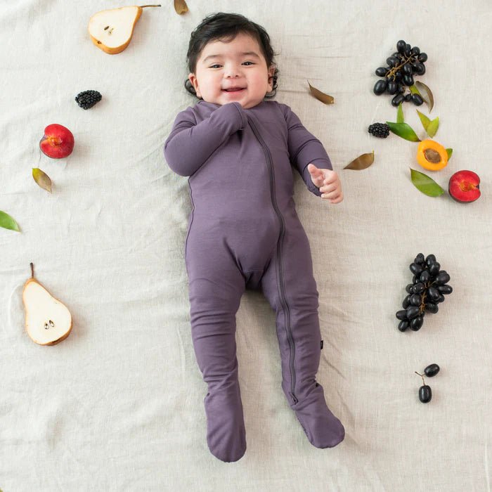 Kyte Baby Zippered Footie in Currant - Princess and the Pea Boutique