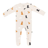 Kyte Baby Zippered Footie in Fluffy Dog - Princess and the Pea Boutique