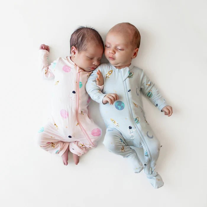 Kyte Baby Zippered Footie in Ice Space - Princess and the Pea Boutique