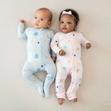 Kyte Baby Zippered Footie in Ice Space - Princess and the Pea Boutique