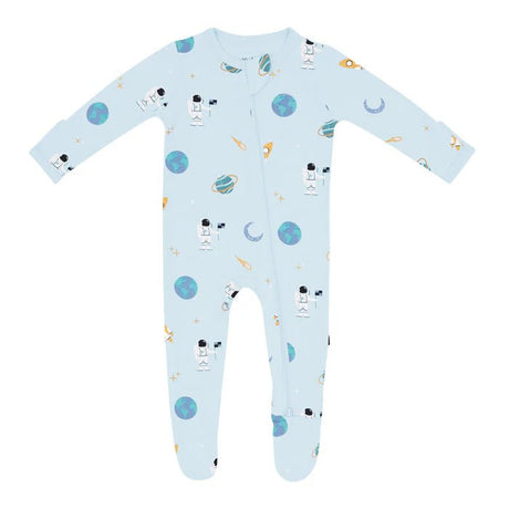 Kyte Baby Zippered Footie in Ice Space - Princess and the Pea Boutique