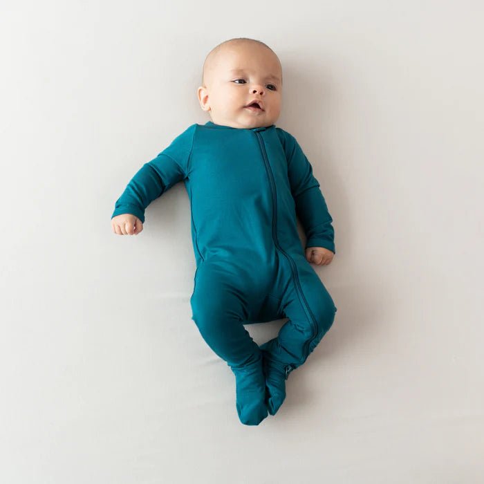 Kyte Baby Zippered Footie in Loch - Princess and the Pea Boutique