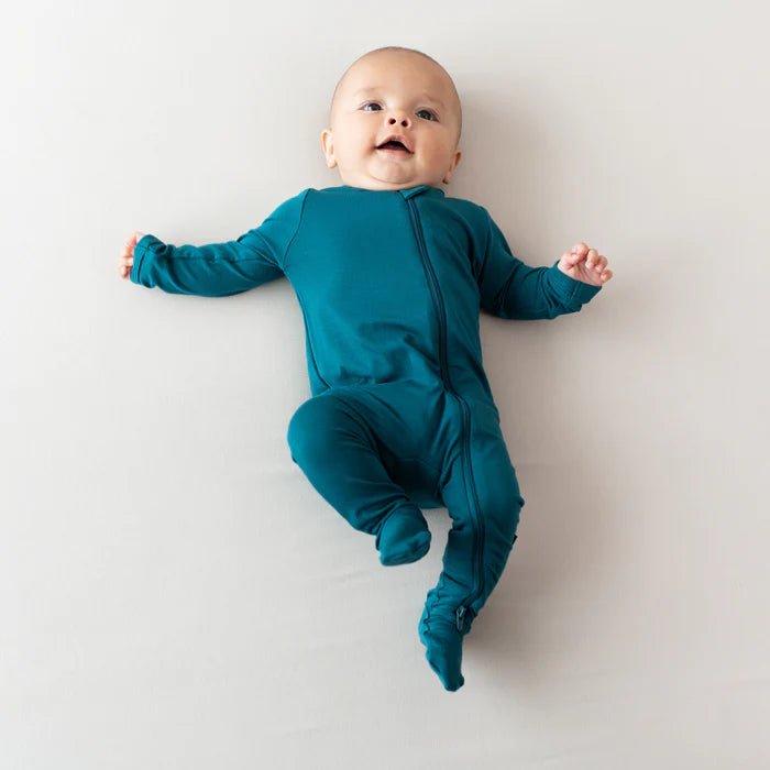 Kyte Baby Zippered Footie in Loch - Princess and the Pea Boutique