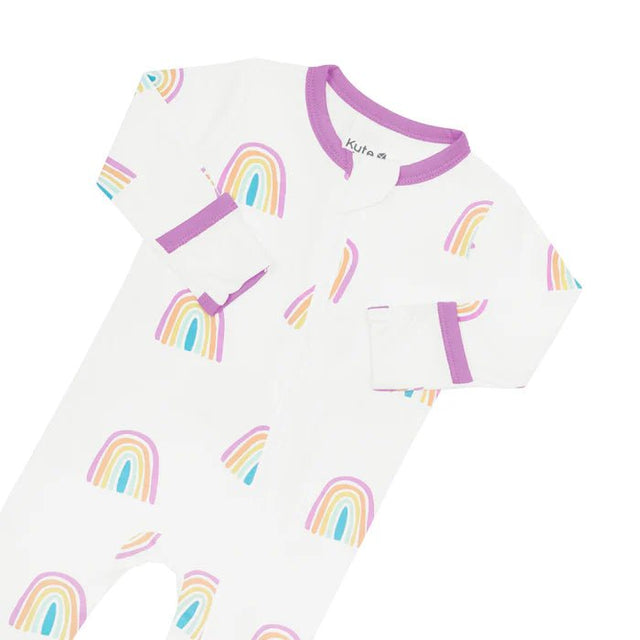 Kyte Baby Zippered Footie in Poi Rainbow - Princess and the Pea Boutique