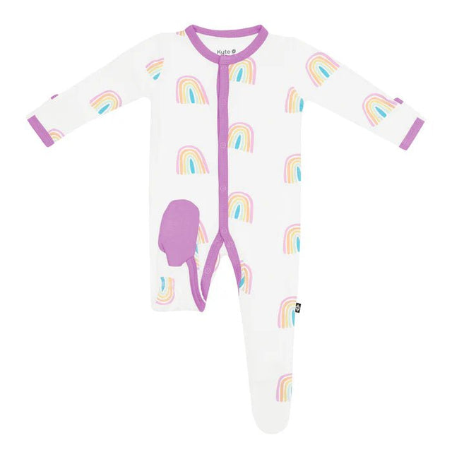Kyte Baby Zippered Footie in Poi Rainbow - Princess and the Pea Boutique