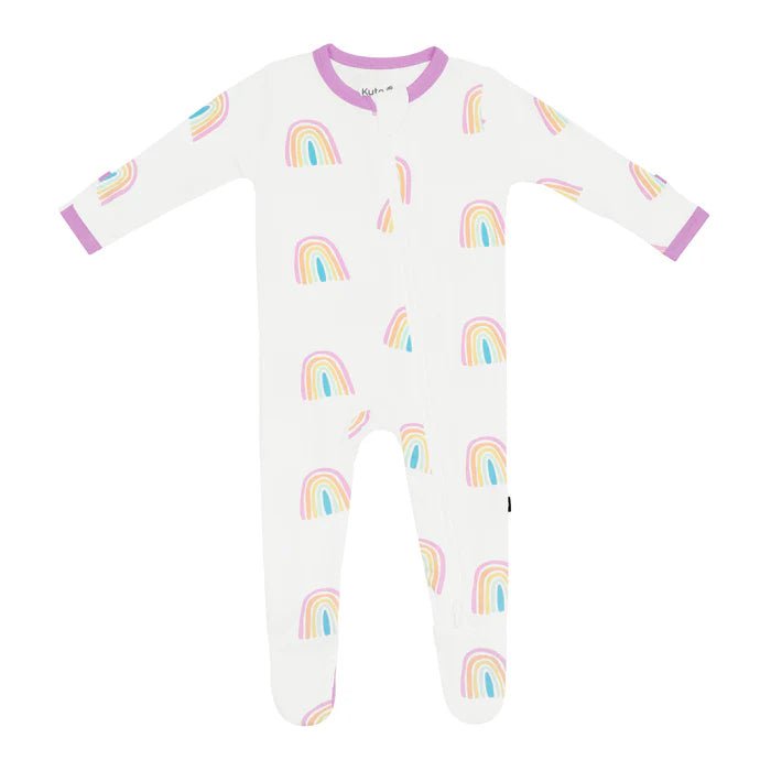 Kyte Baby Zippered Footie in Poi Rainbow - Princess and the Pea Boutique