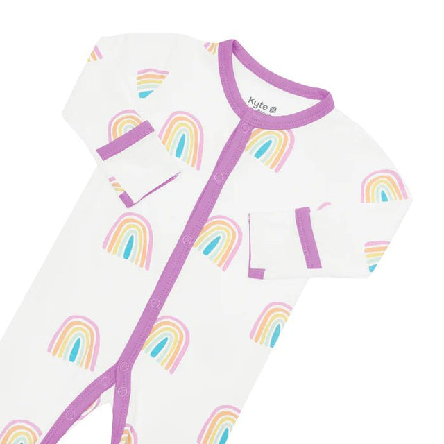 Kyte Baby Zippered Footie in Poi Rainbow - Princess and the Pea Boutique