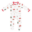Kyte Baby Zippered Footie in Santa Sleigh - Princess and the Pea Boutique