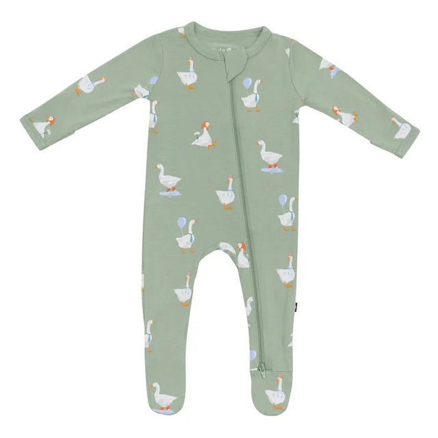 Kyte Baby Zippered Footie in Silly Goose - Princess and the Pea Boutique